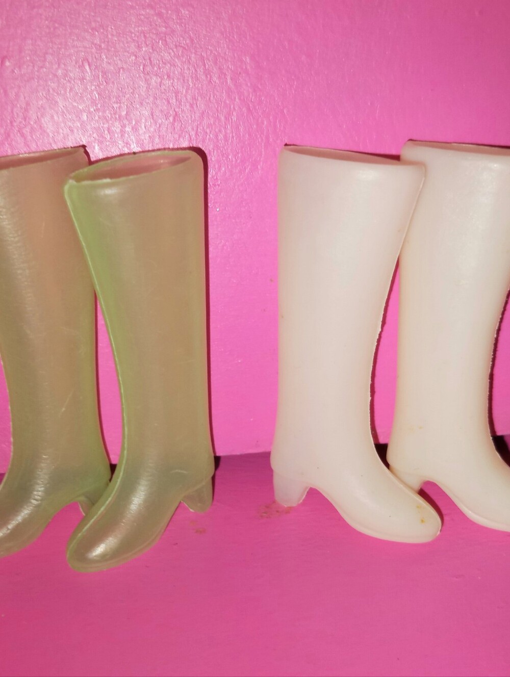 Barbie doll mod Green & White boots for 12"